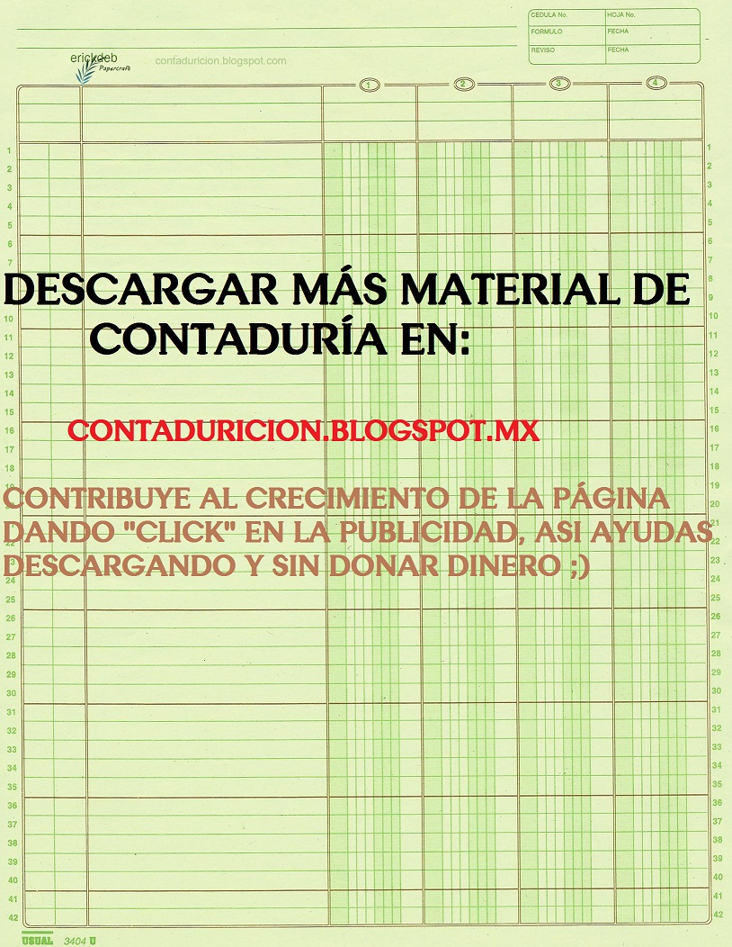Hojas Tabulares De 4 Columnas Pdf Download Hojas Tabulares De 4 Columnas Pdf Download